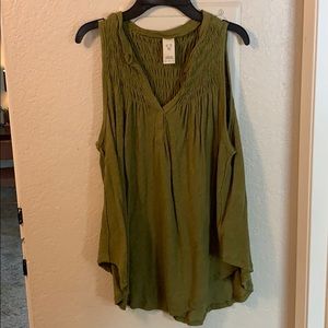 Olive green free people tank